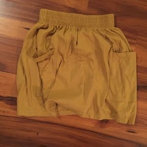 American Apparel Mustard Pocket Skirt size Small
